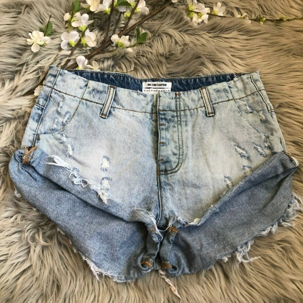 ONE by One Teaspoon Sailors Denim Short HW7854 - Picture 3 of 8